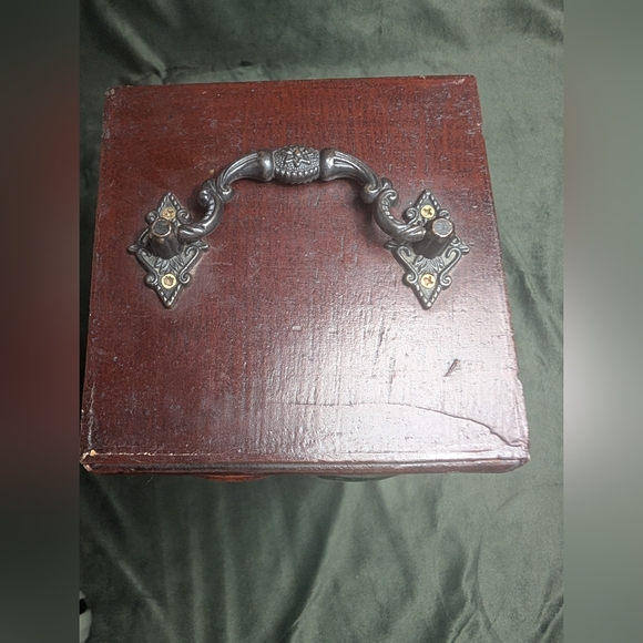 Vintage Wood Faux Book Wine Bottle Liquor Box Holder Cabinet Holds 1 Bottle - Picture 13 of 16